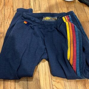 Aviator nation 5 strip sweatpants jogger